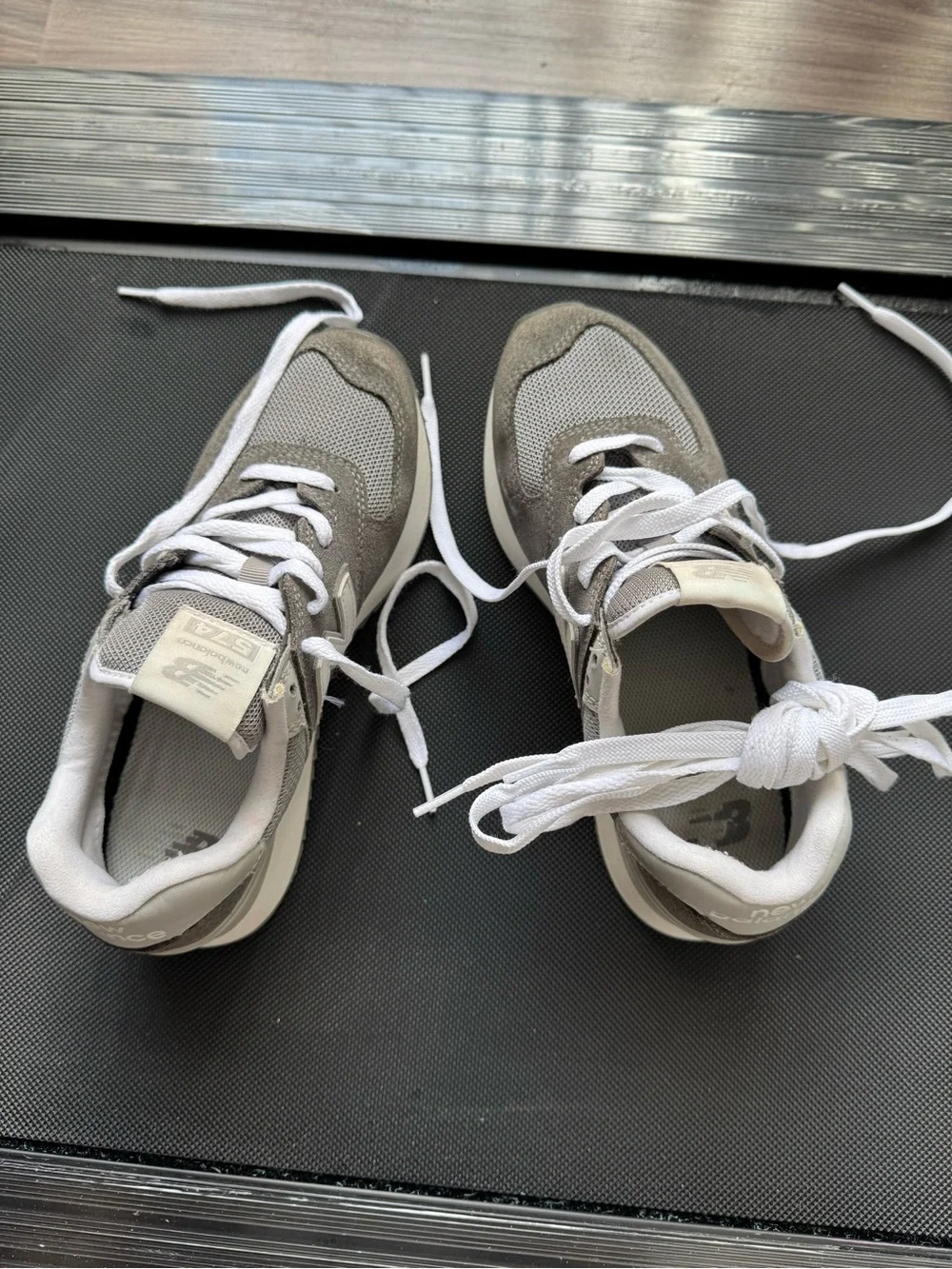 New Balance Women's Gray and White Sneakers